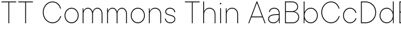 TT Commons Thin font