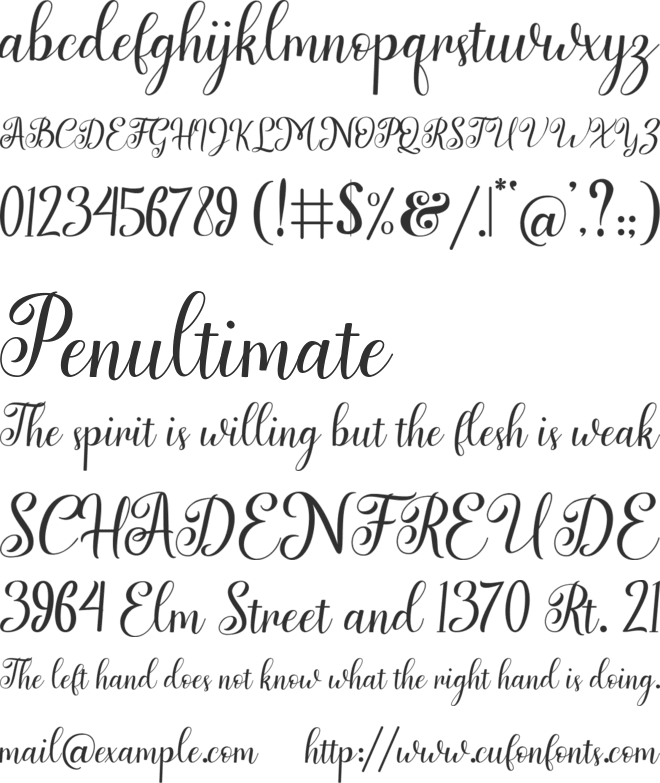 Serfent font preview