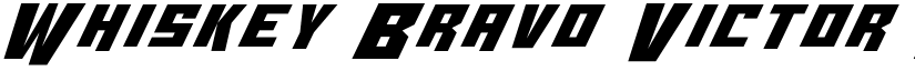 Whiskey Bravo Victor font