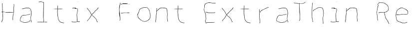 Haltix Font ExtraThin Regular font