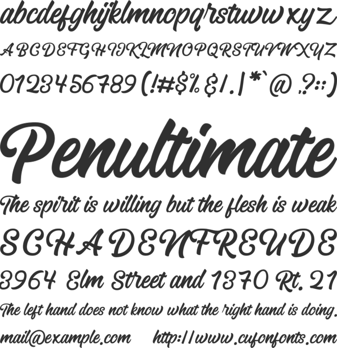 Blanchope font preview