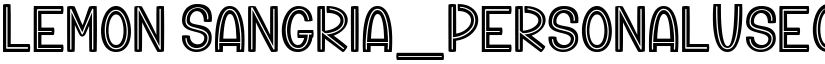 Lemon Sangria_PersonalUseOnly Regular font