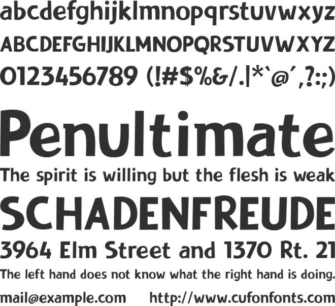 Urusans Personal Use font preview