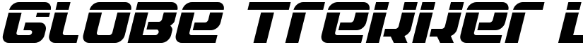 Globe Trekker Laser Italic Italic font