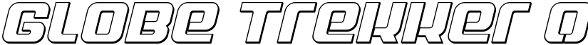 Globe Trekker Outline Italic Outline Italic font