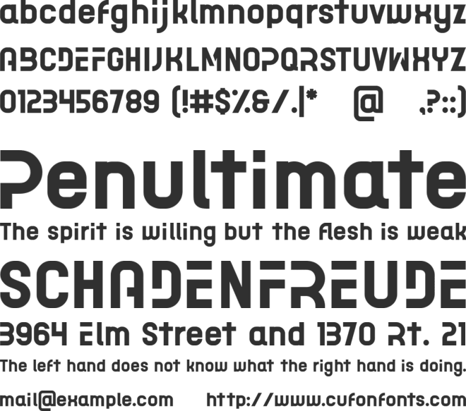 ACETONE font preview