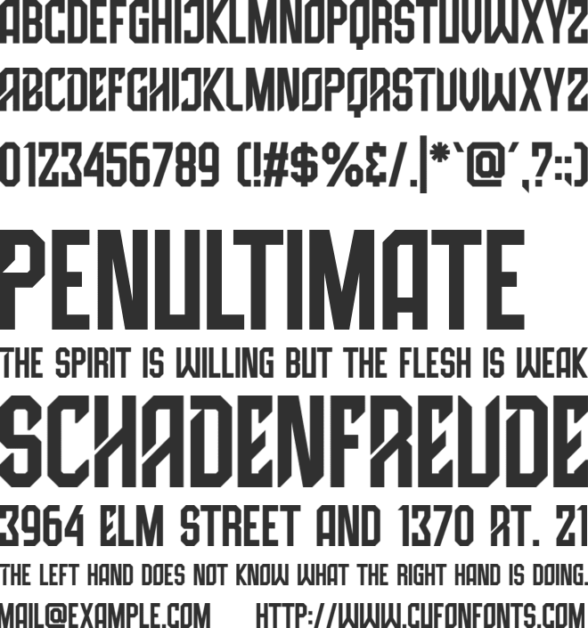 High Jersey font preview