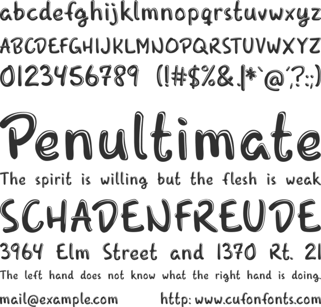 Snufkin font preview