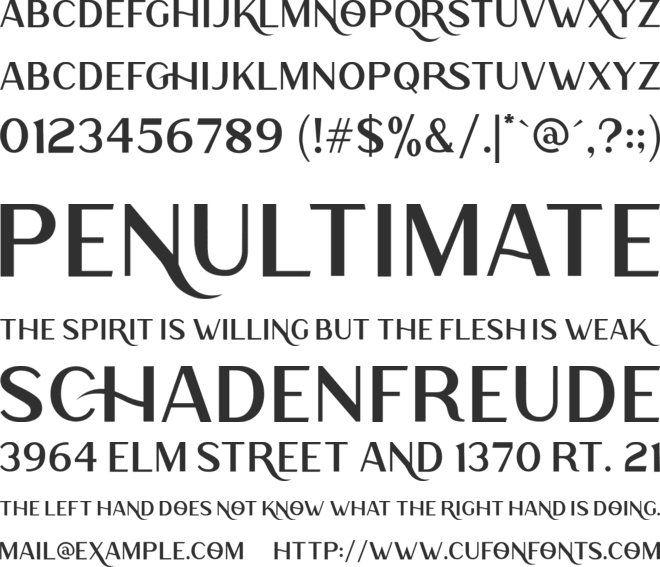 Rodano font preview