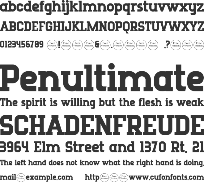 Runboy Free Trial font preview