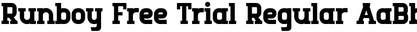 Runboy Free Trial Regular font