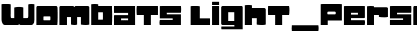 Wombats light_PersonalUseOnly font download