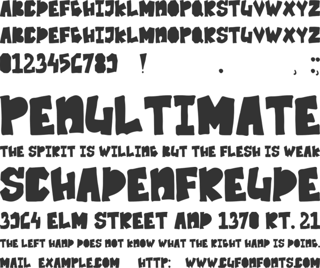 SHIPPUDEN font preview