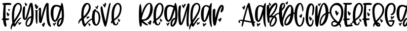 Flying Love Regular font