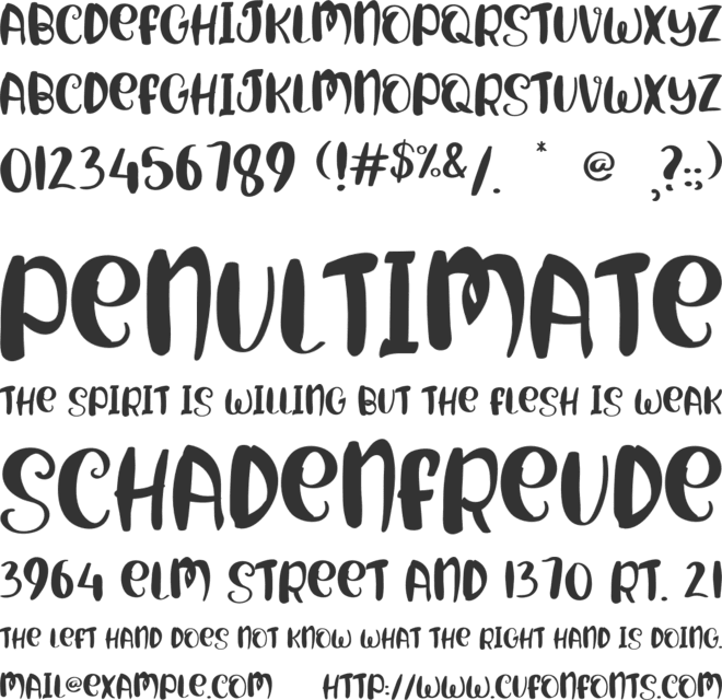 Spicy Sausage font preview