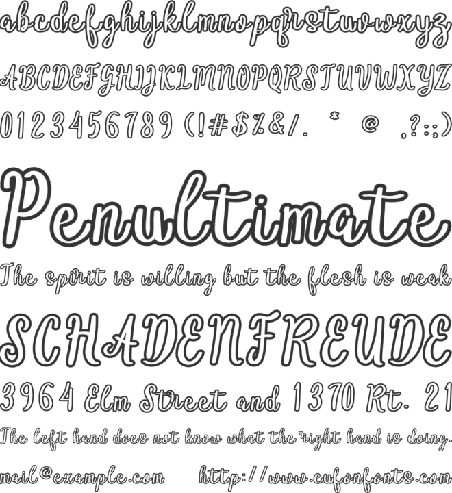 Baby Mommy font preview