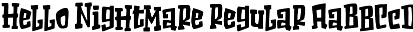 Hello Nightmare Regular font