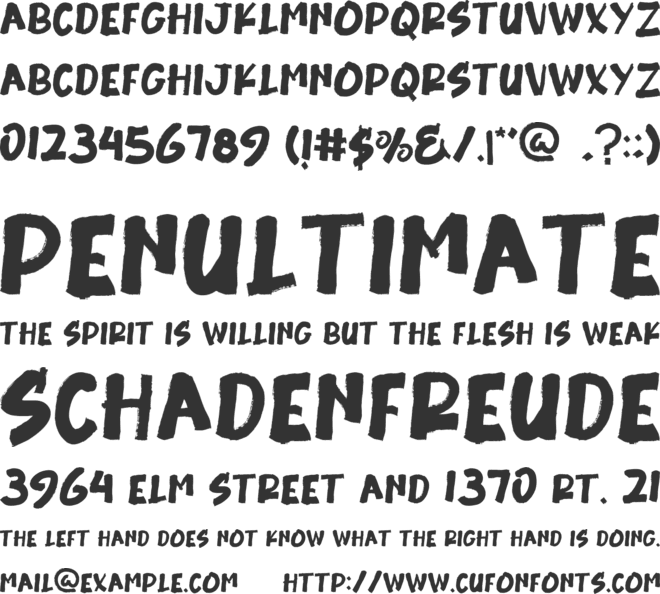 Burrick font preview