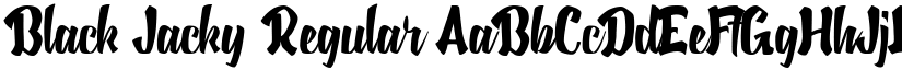 Black Jacky Regular font