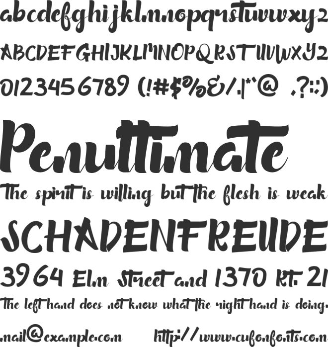 Wishmerry font preview