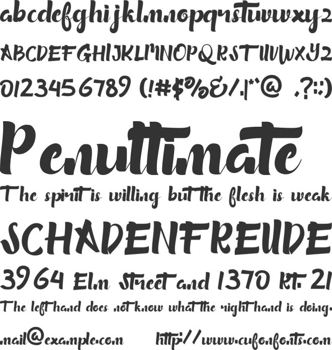 Wishmerry font preview
