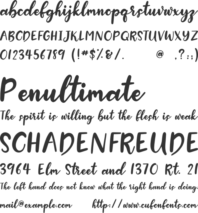 Snow Globe font preview