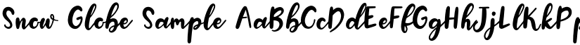 Snow Globe Sample font