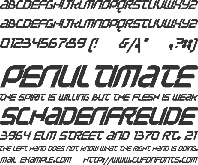 Question of Time font preview