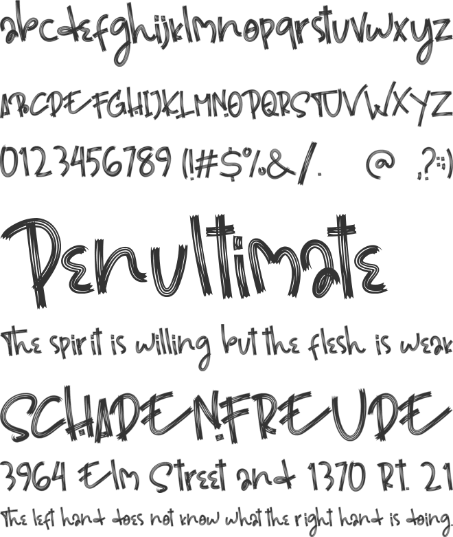 Existancy font preview