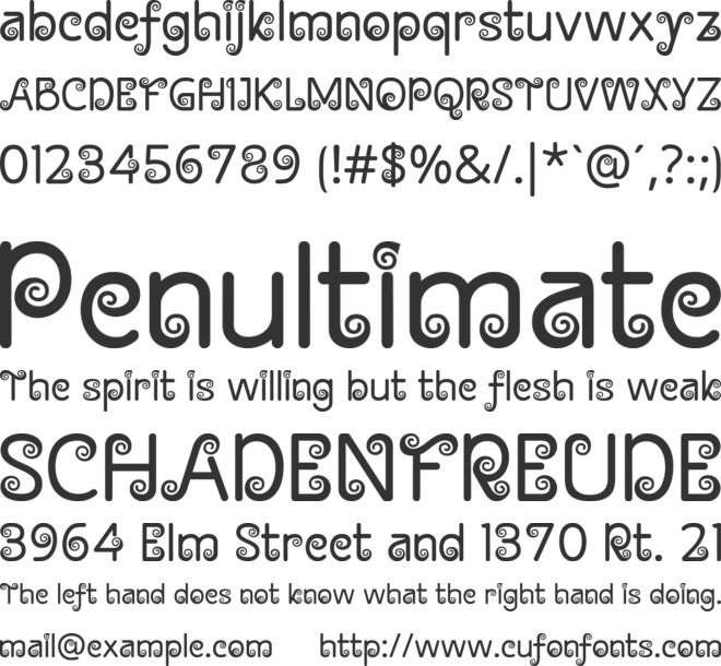 Snail Mood font preview