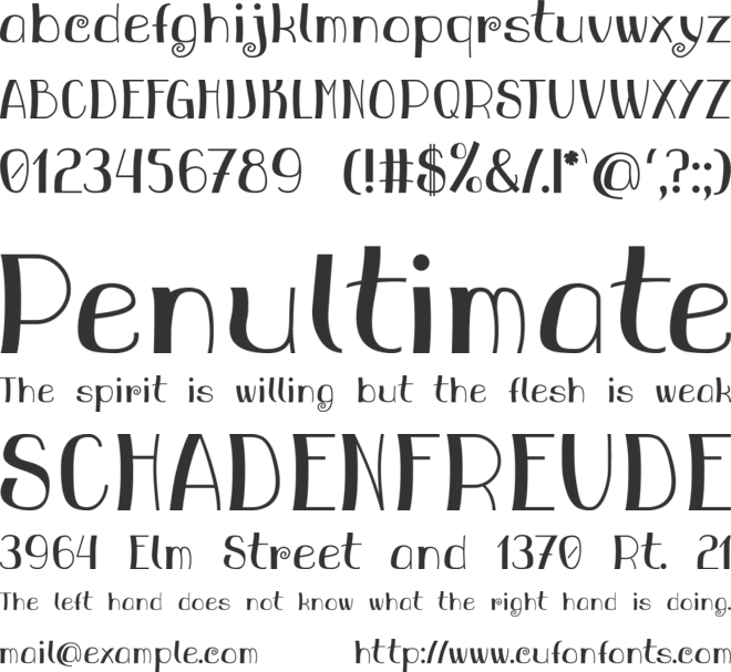 Buckley Junior font preview