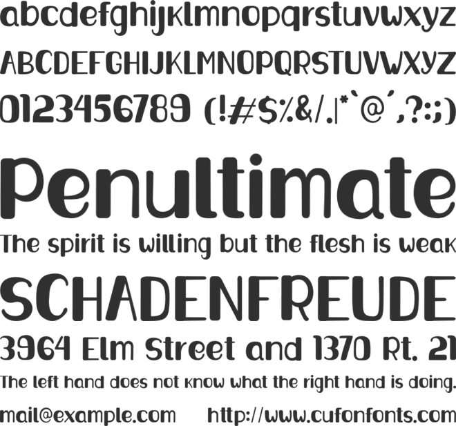 Bornywale font preview