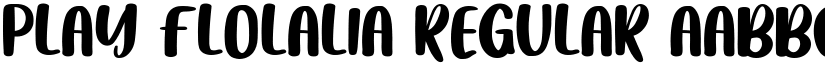 PLAY FLOLALIA Regular font