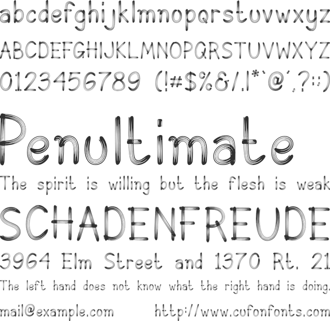 KINDLY font preview
