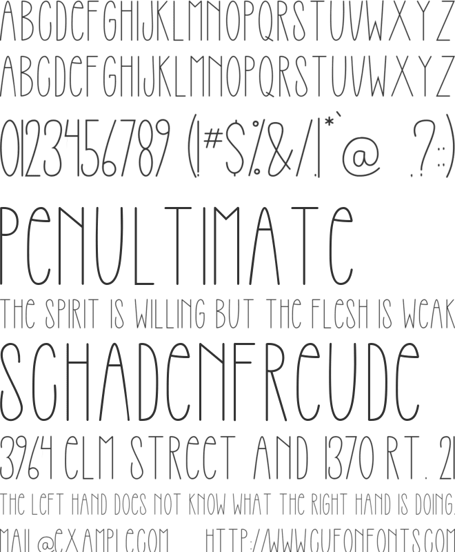 BALEHOME font preview