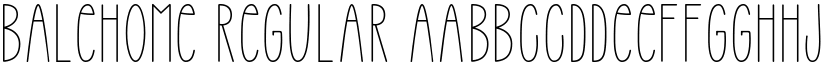 BALEHOME Regular font