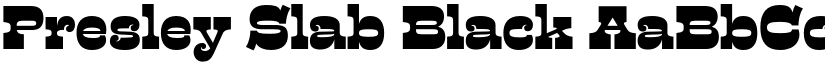 Presley Slab Black font