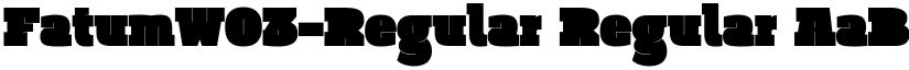 FatumW03-Regular Regular font