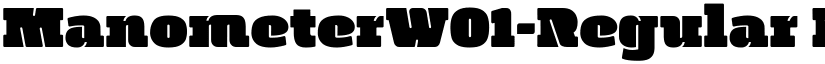ManometerW01-Regular Regular font