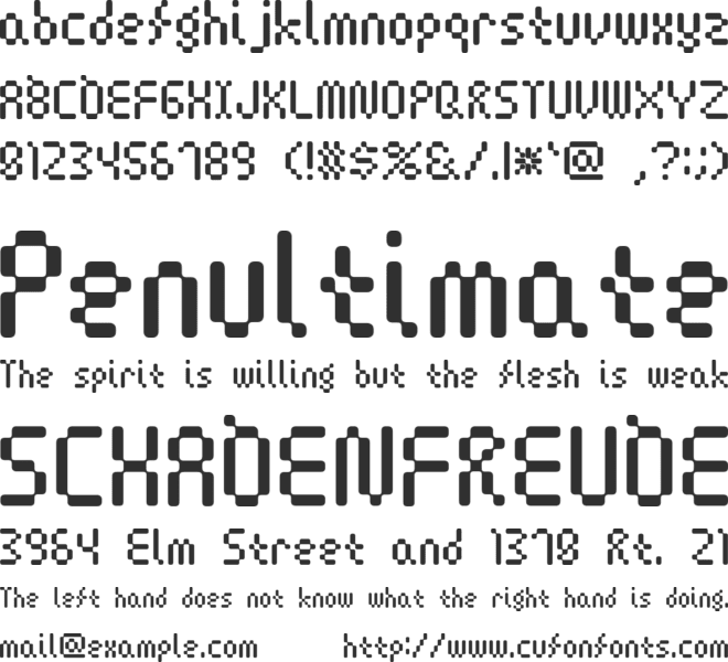 Amoebic font preview