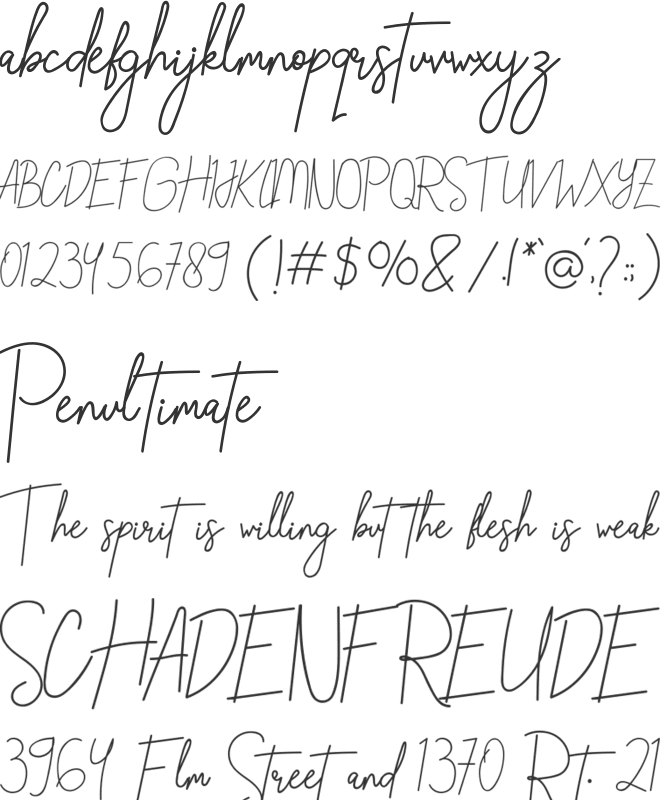 Linttang font preview