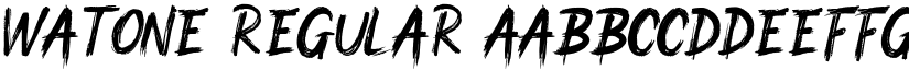 Watone Regular font