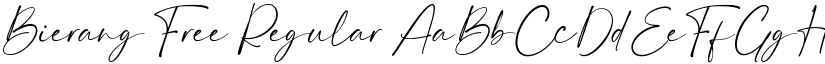 Bierang Free Regular font