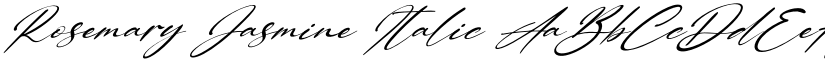 Rosemary Jasmine Italic font
