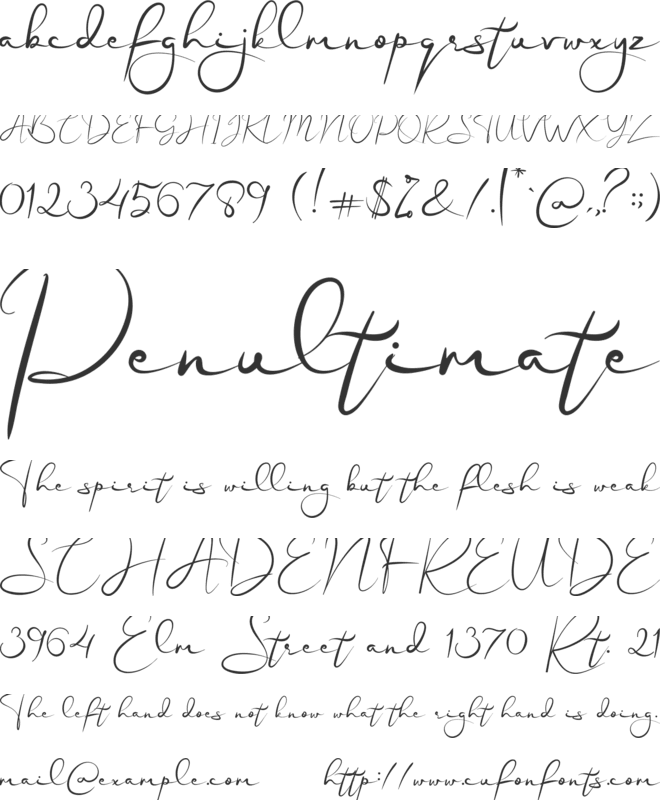 Blanche font preview