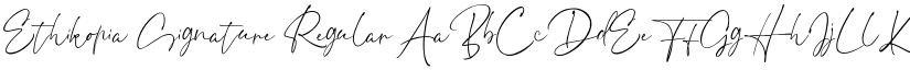 Ethikopia Signature Regular font