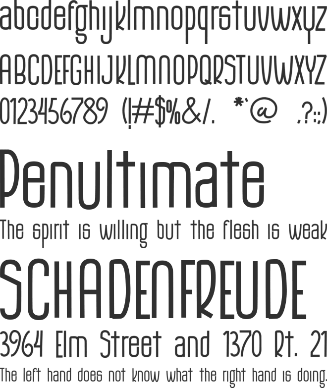 The Monthego font preview