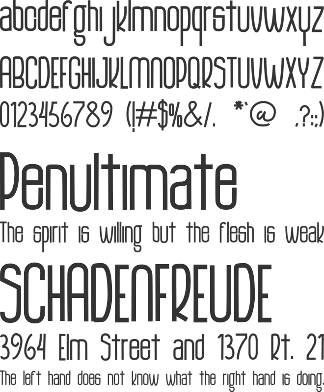 The Monthego font preview