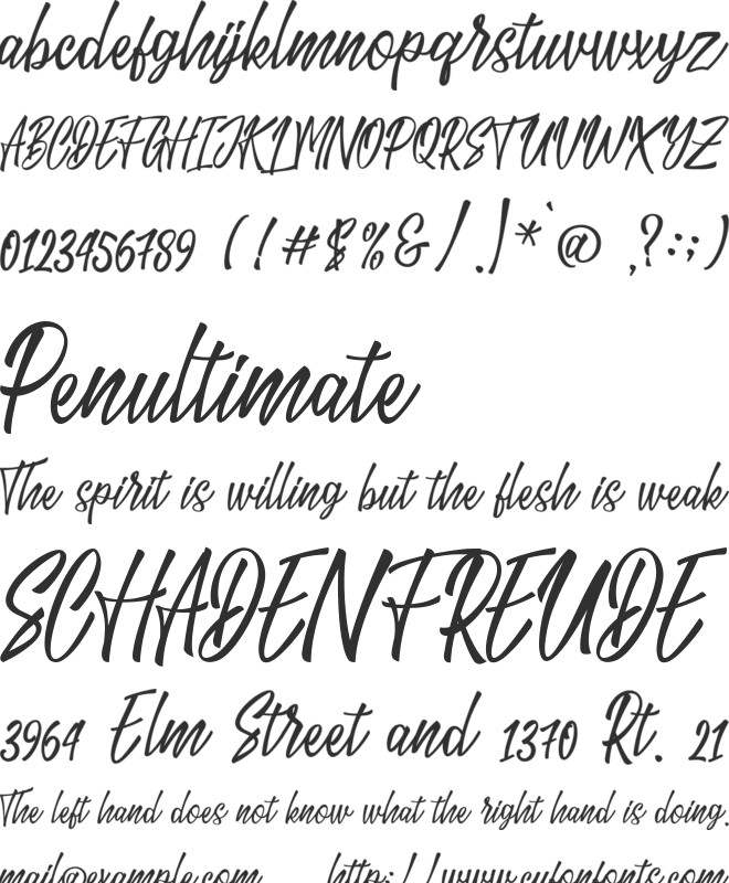 The Lucky font preview