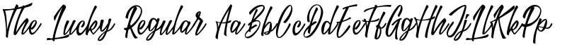 The Lucky Regular font
